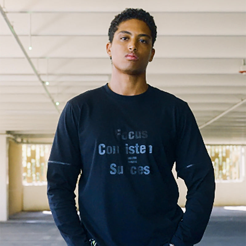 Men's "Focus Consistence = Success" Long Sleeve with Zipper