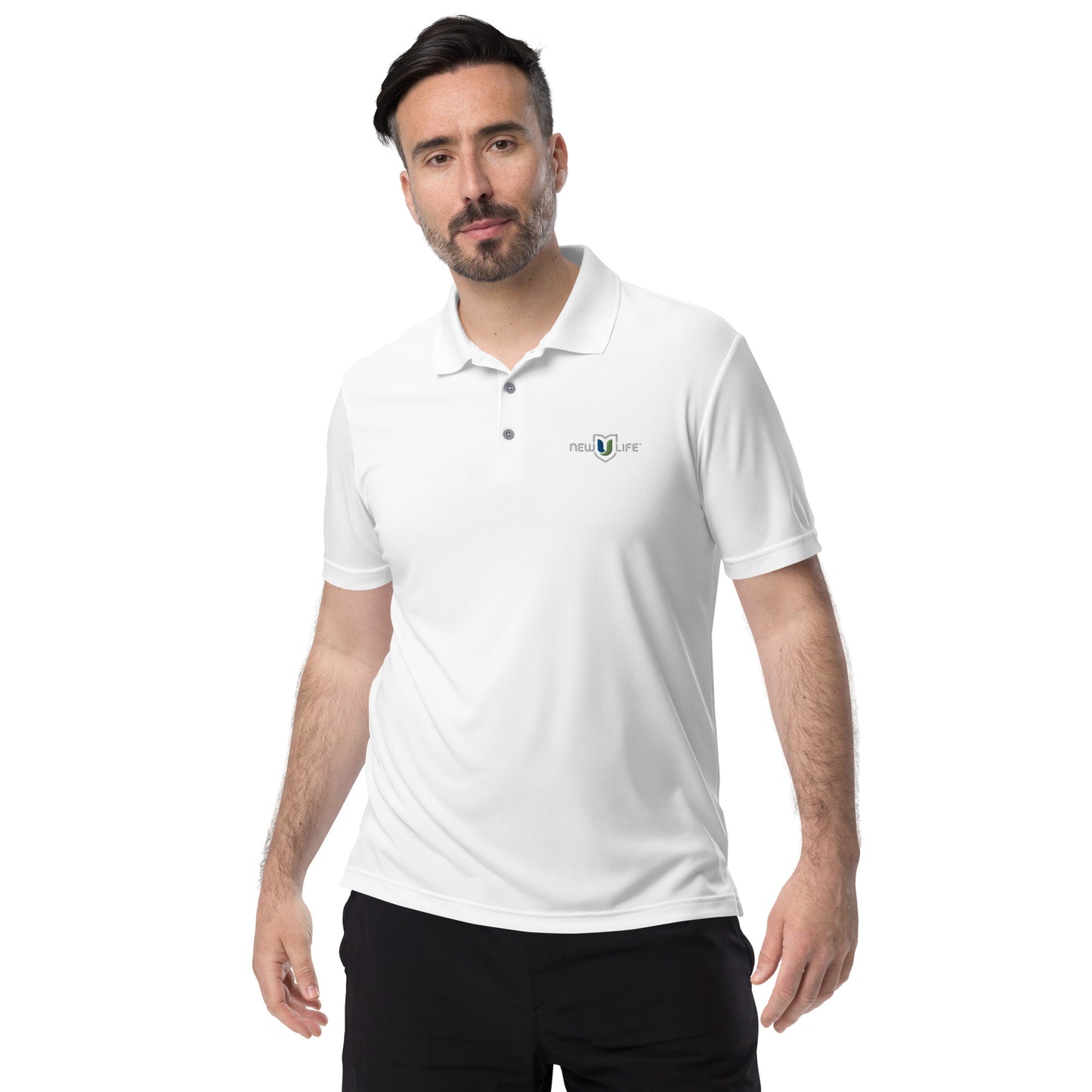 New U Life adidas performance polo shirt