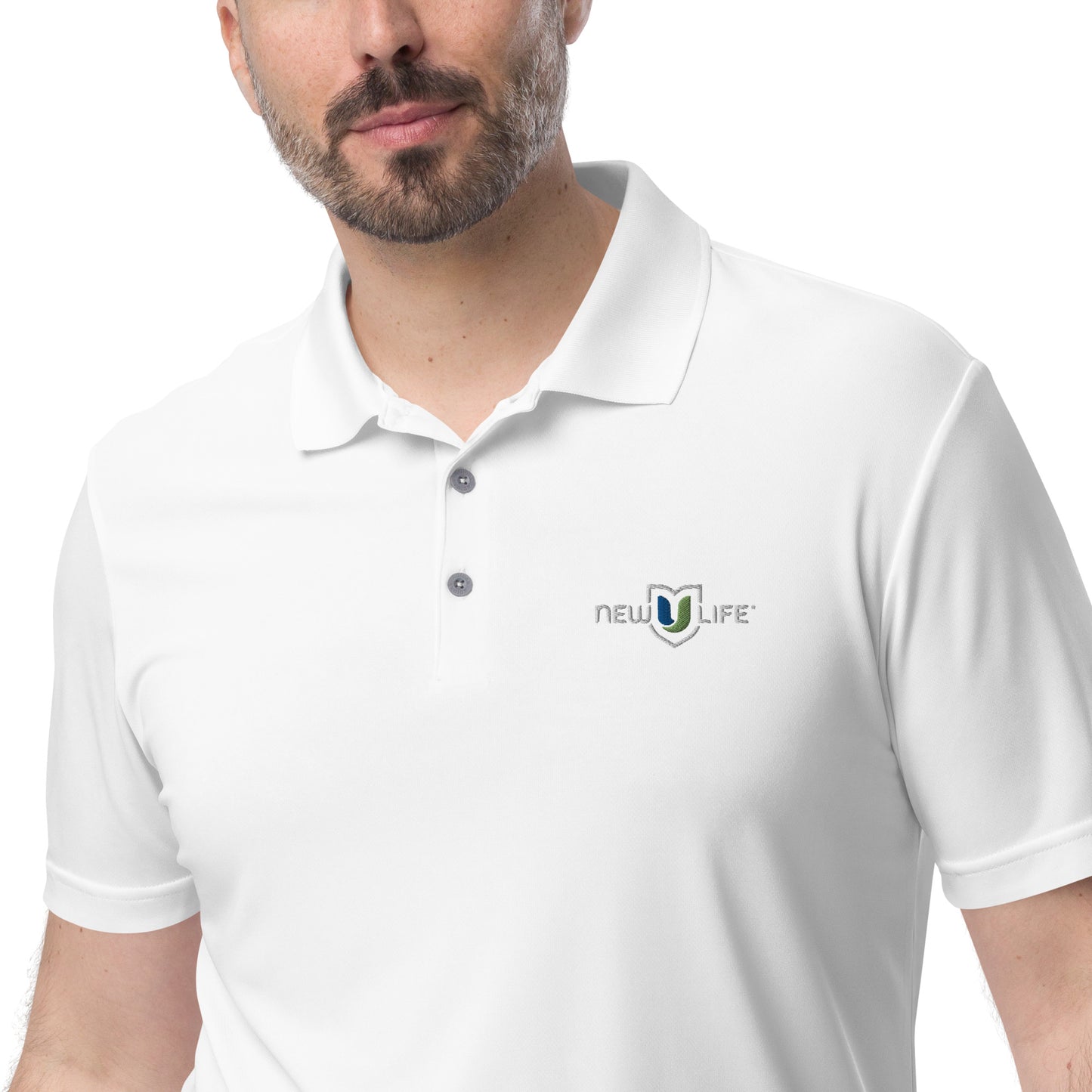 New U Life adidas performance polo shirt