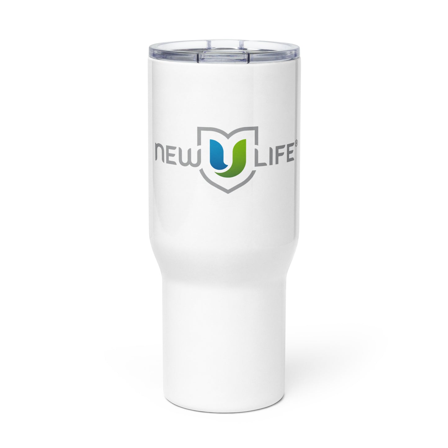 New U Life Travel mug with a handle