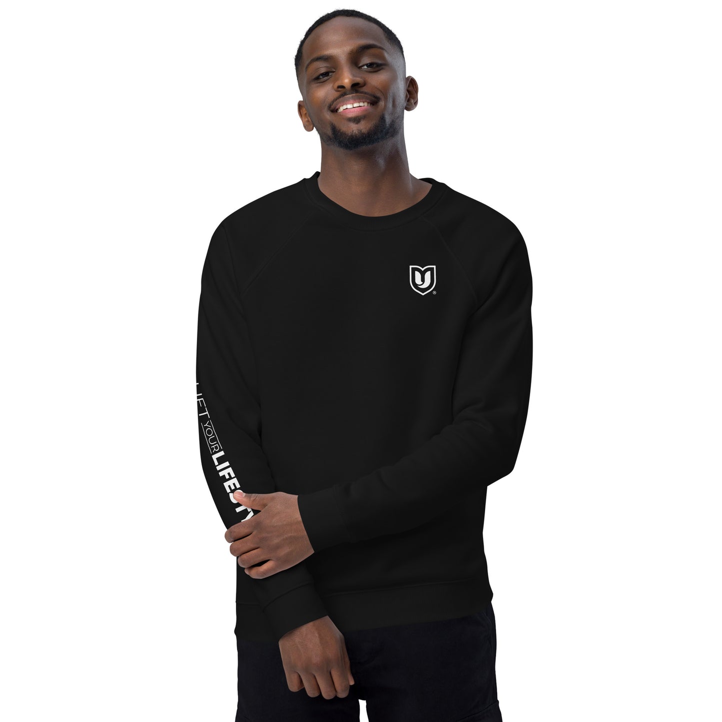 "U" Unisex Organic Raglan Sweatshirt