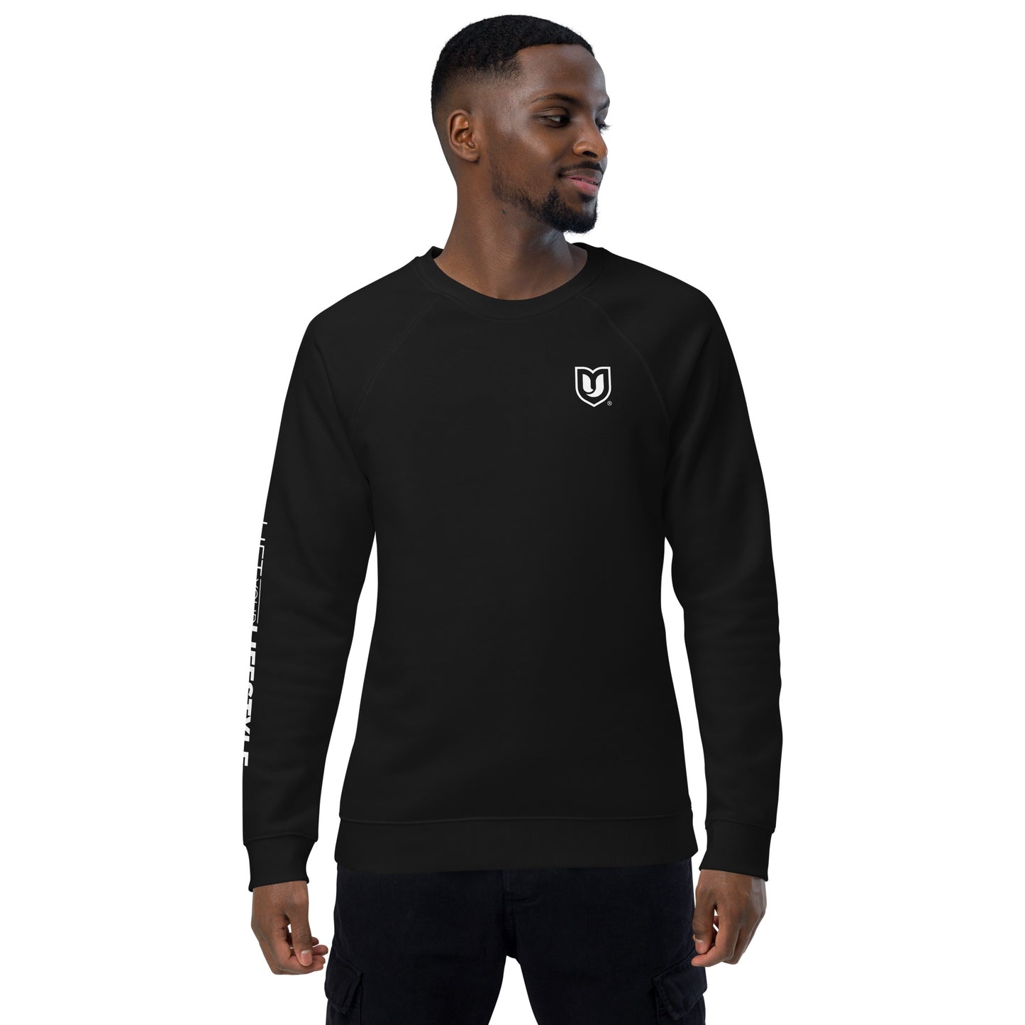 "U" Unisex Organic Raglan Sweatshirt