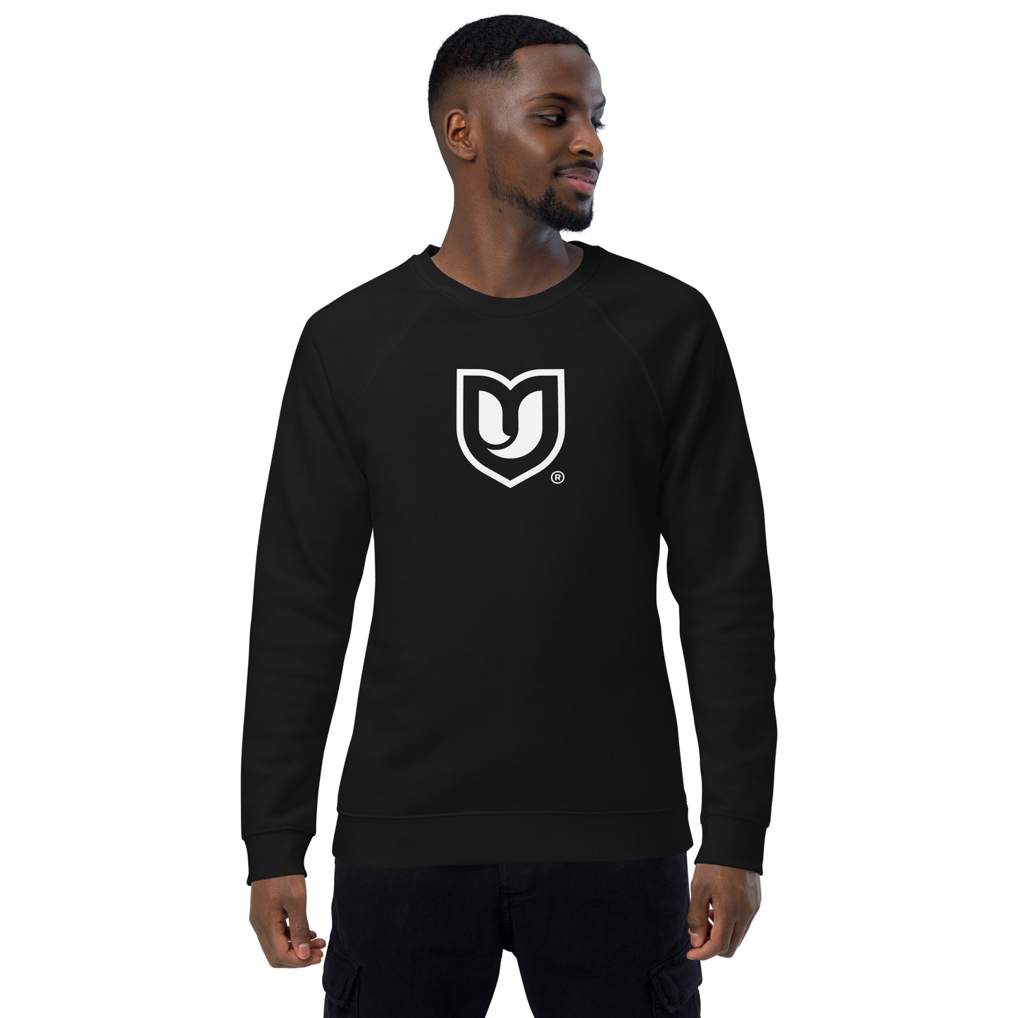 "U" Unisex Organic Raglan Sweatshirt