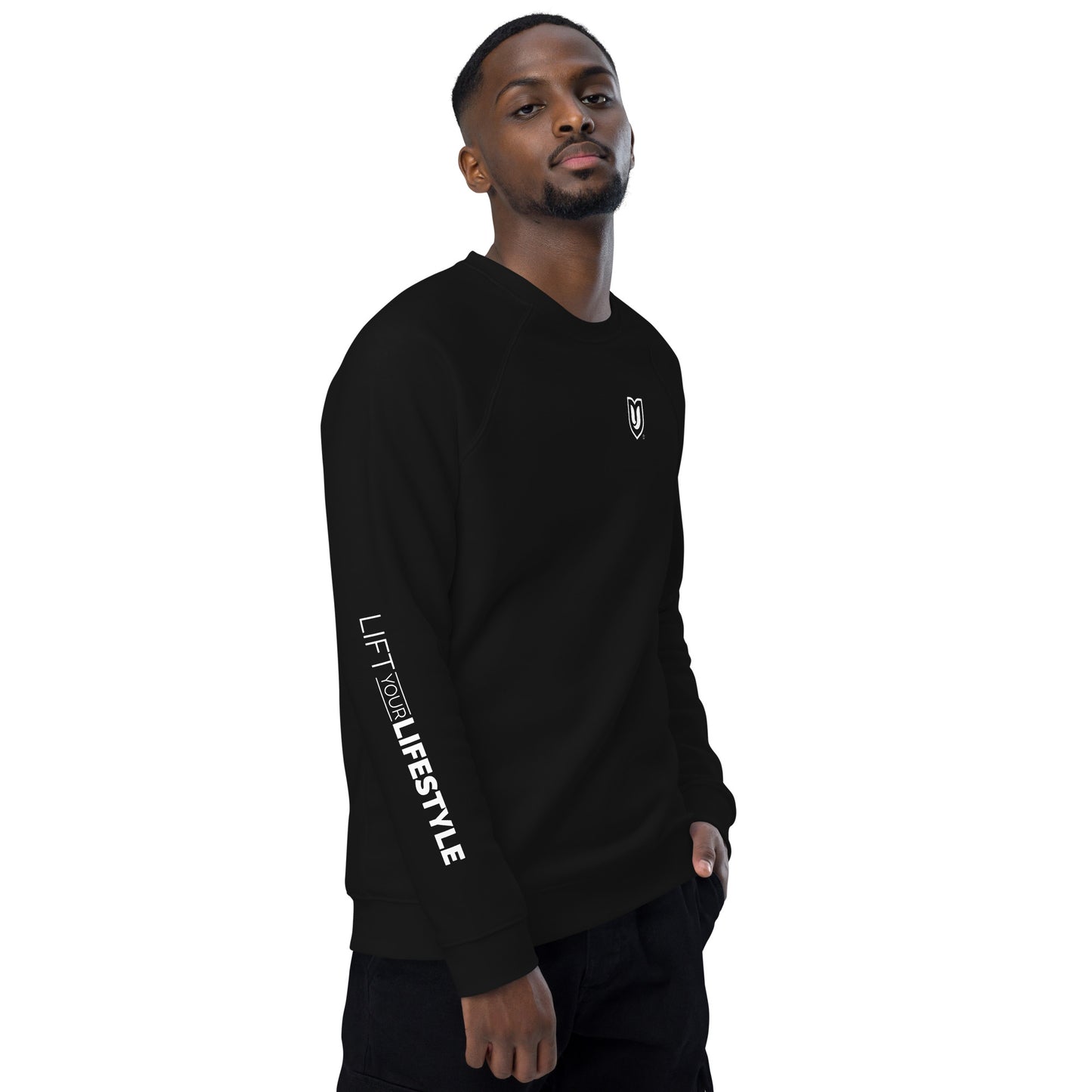 "U" Unisex Organic Raglan Sweatshirt