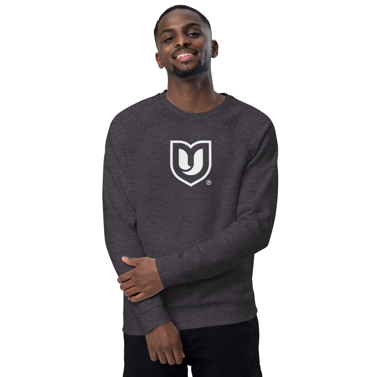 "U" Unisex Organic Raglan Sweatshirt