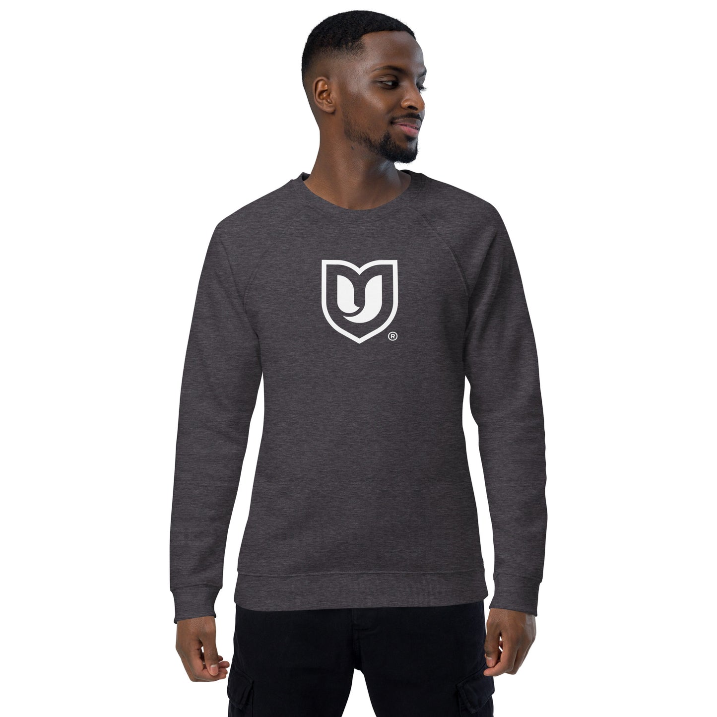 "U" Unisex Organic Raglan Sweatshirt