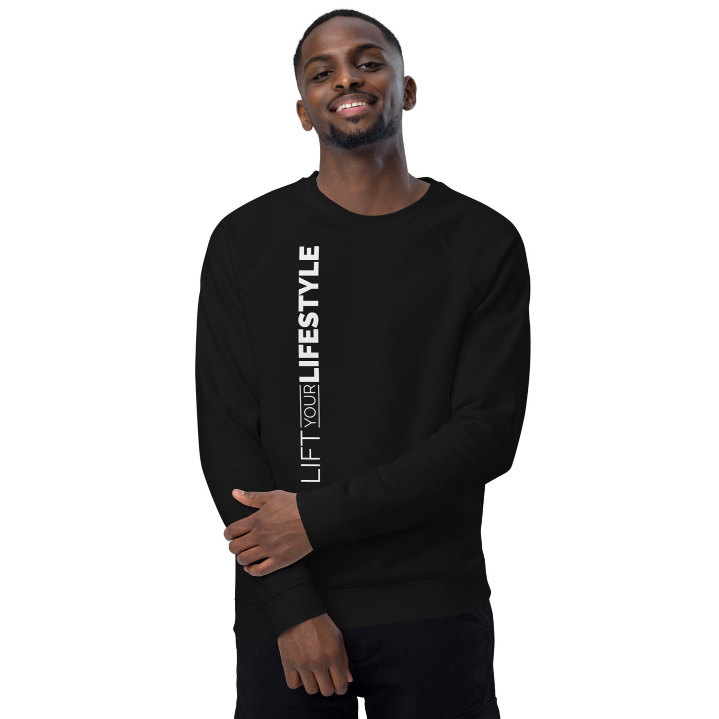 Lift Your Lifestyle Unisex organic raglan sweatshirt