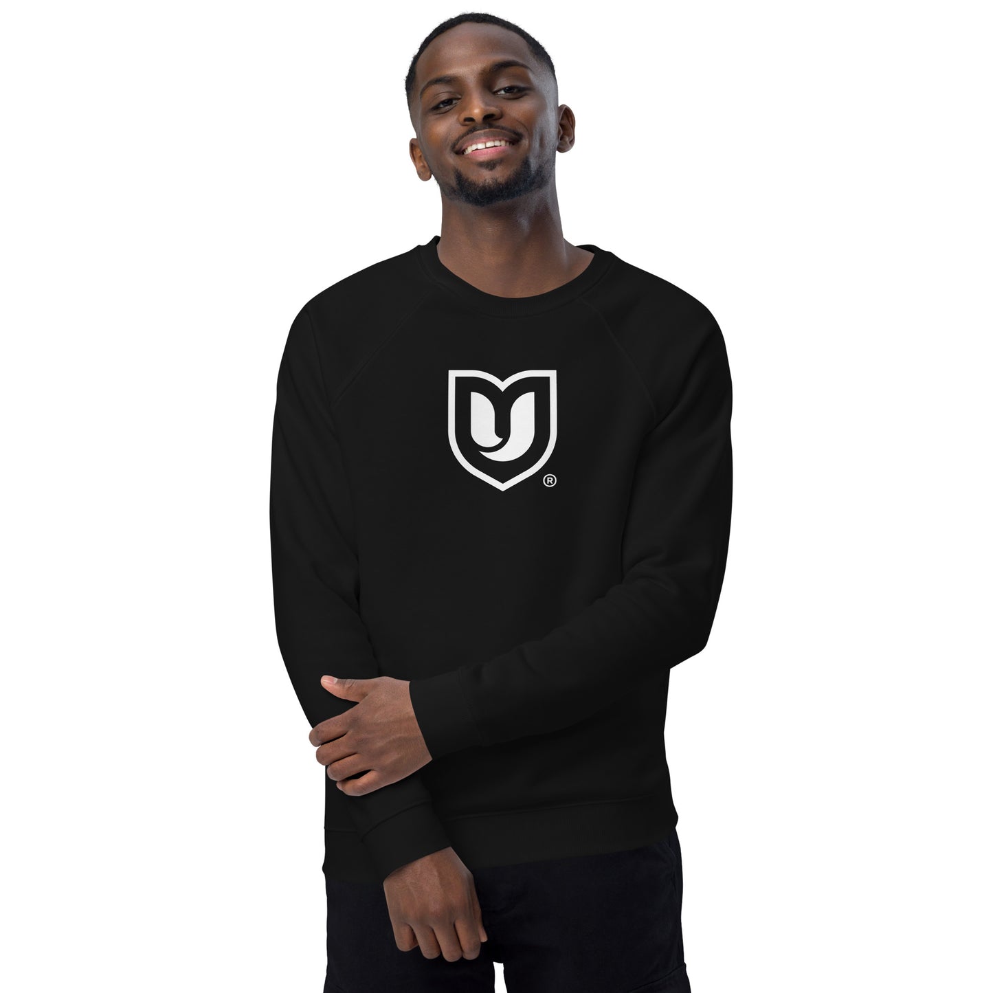 Shield Unisex organic raglan sweatshirt